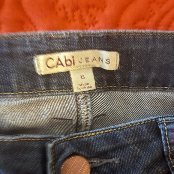 CAbi #334 “Lou Lou” Dark Blue Straight Leg Jeans, Size 6 - Picture 6 of 11